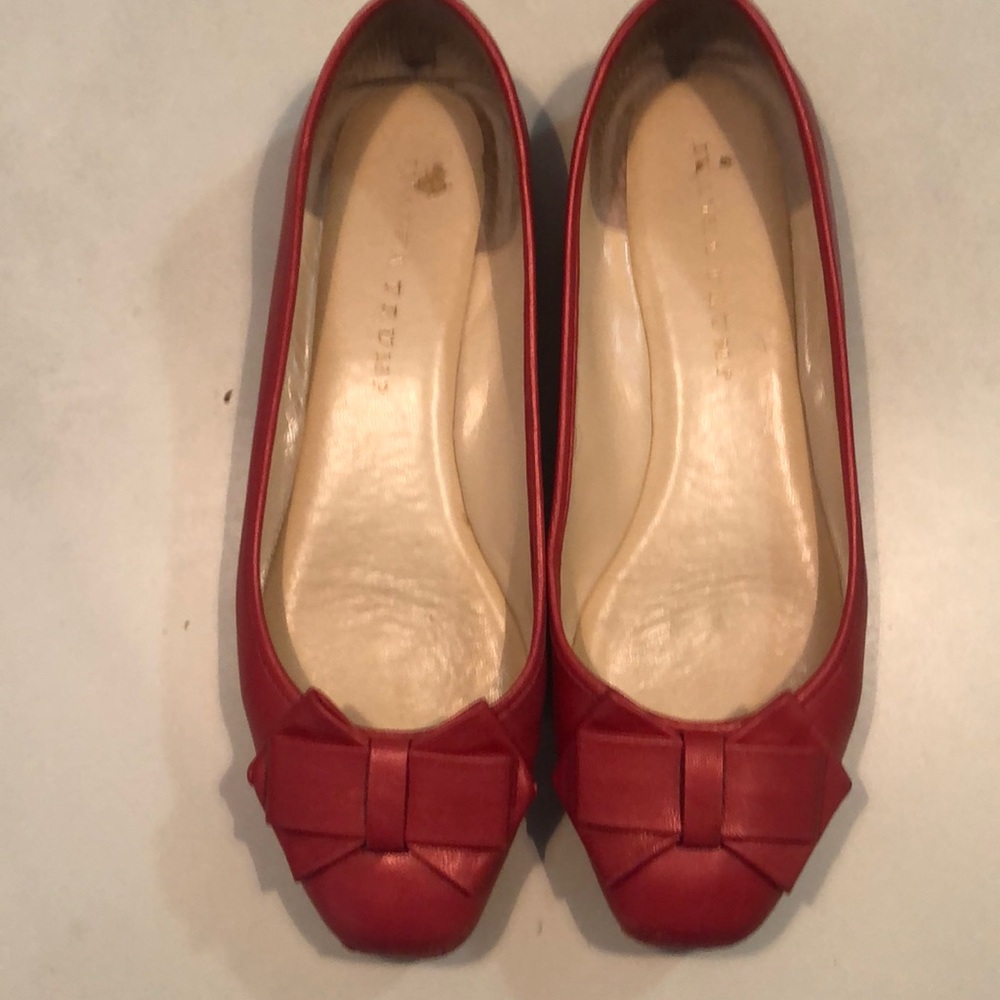 Ivanka Trump Red Dress Flats size 8.5